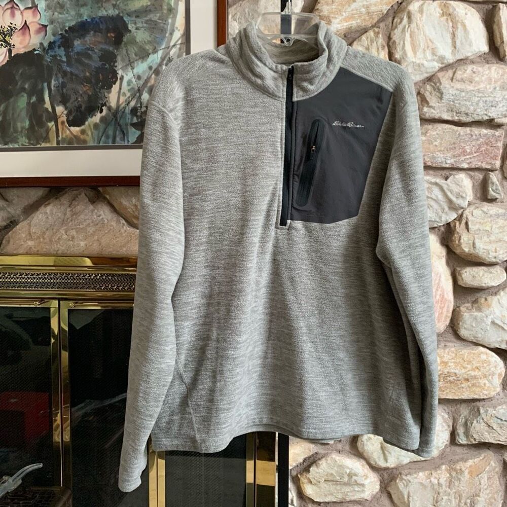 Eddie Bauer Mens 1:4 zip fleece pullover